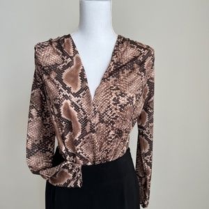 Zara Animal snake Print bodysuit